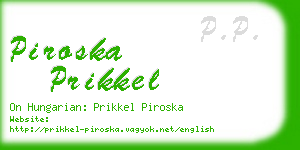 piroska prikkel business card